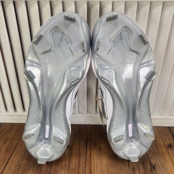 Adidas Purehustle 3 Women Sz 7 White Black Athletic Metal Softball Cleats IG7135 - Picture 8 of 11
